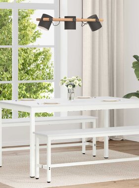 VidaXL Eettafel Wit 150 x 90 x 75 cm Massief grenenhout