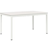 VidaXL Eettafel Wit 150 x 90 x 75 cm Massief grenenhout