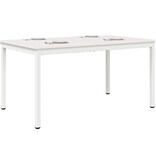 VidaXL Eettafel Wit 150 x 90 x 75 cm Massief grenenhout
