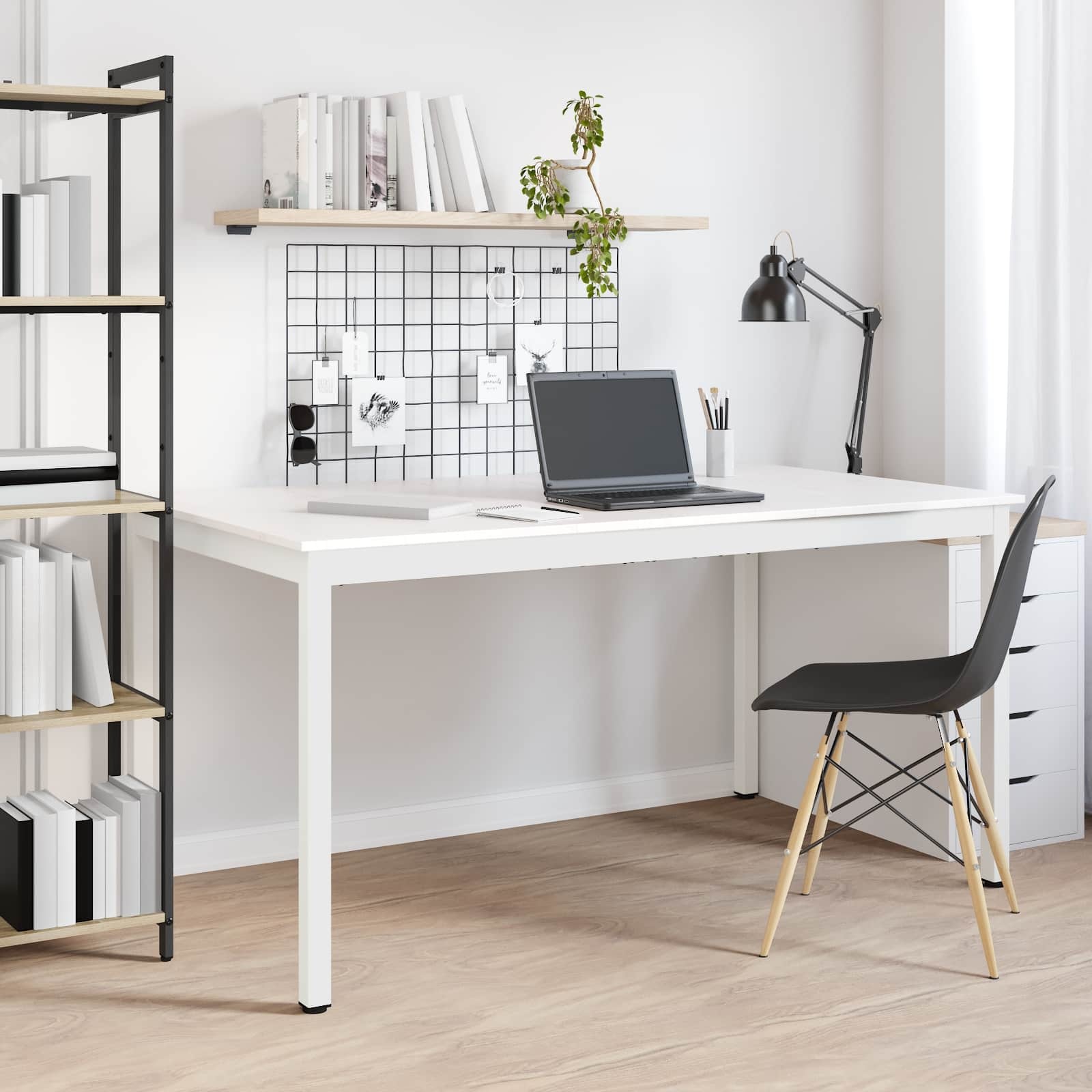 VidaXL Eettafel Wit 150 x 90 x 75 cm Massief grenenhout