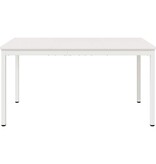 VidaXL Eettafel Wit 150 x 90 x 75 cm Massief grenenhout