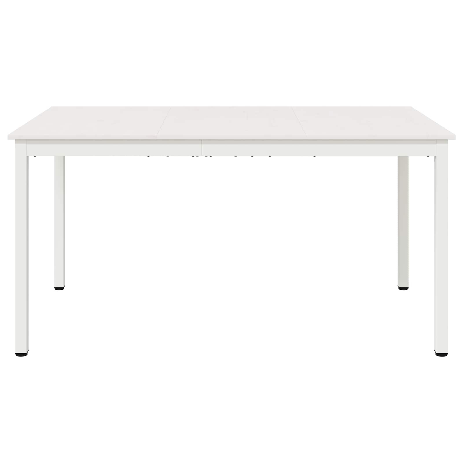 VidaXL Eettafel Wit 150 x 90 x 75 cm Massief grenenhout