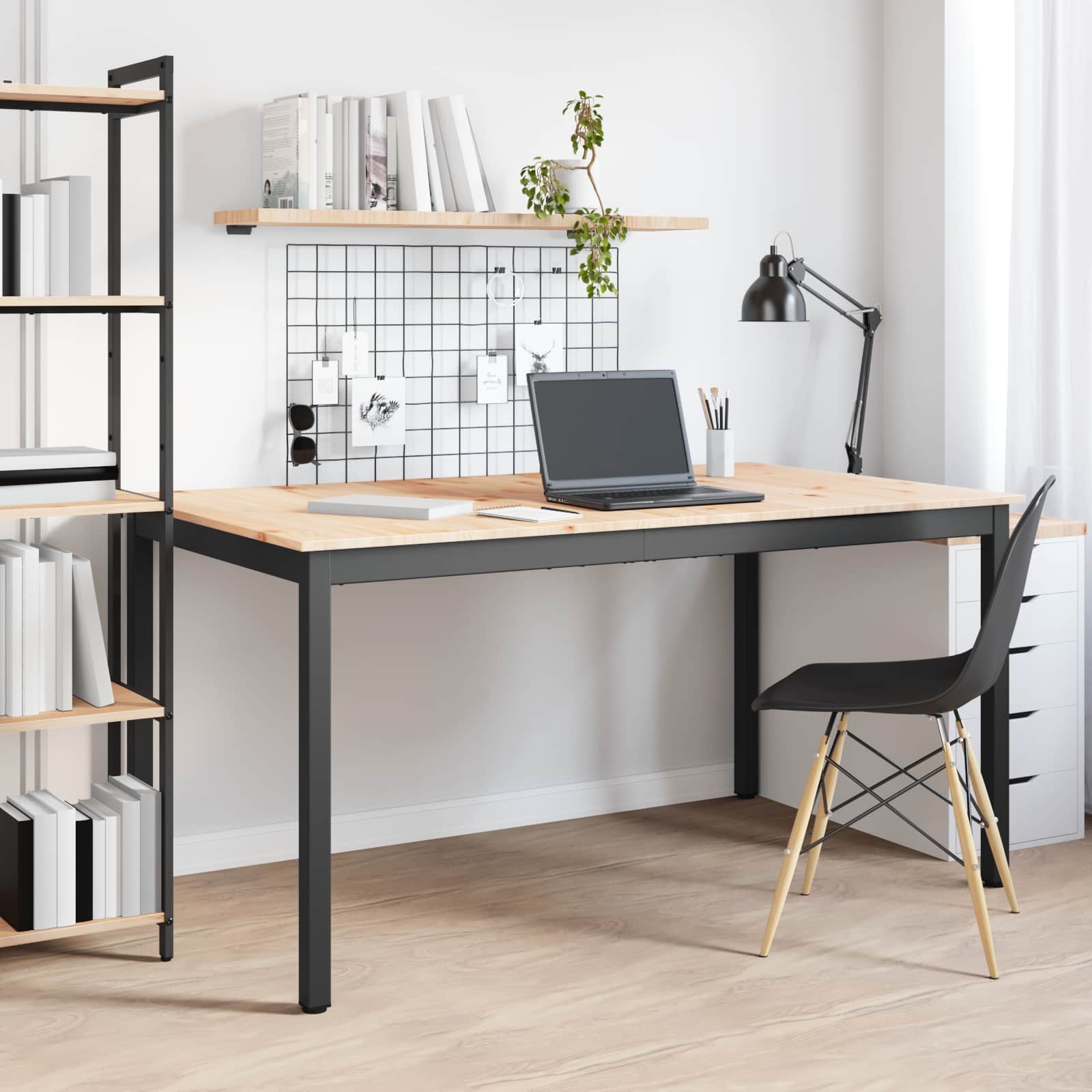 VidaXL Eettafel Naturel 150 x 90 x 75 cm Massief grenenhout