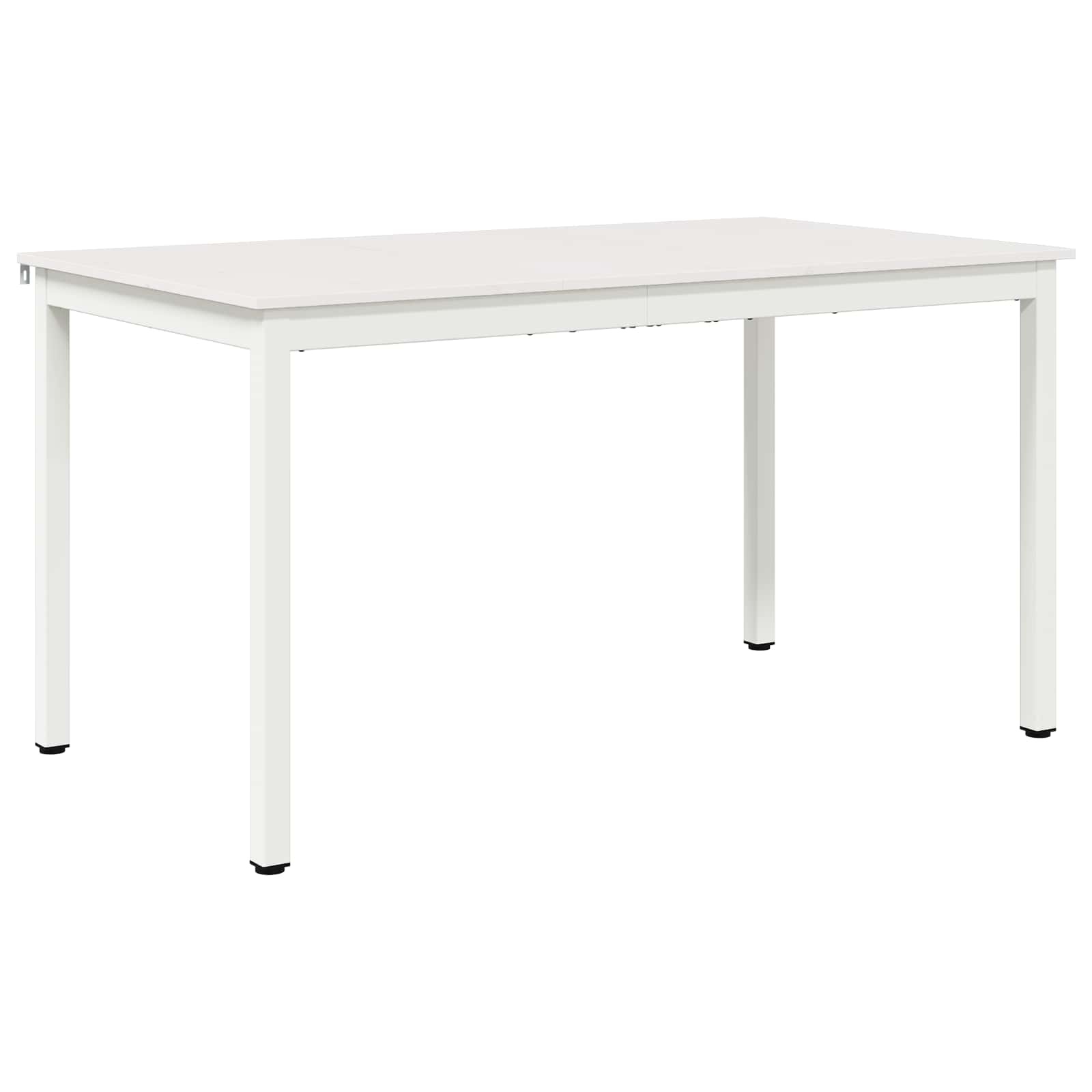VidaXL Eettafel Wit 140 x 80 x 75 cm Massief grenenhout