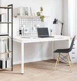 VidaXL Eettafel Wit 140 x 80 x 75 cm Massief grenenhout