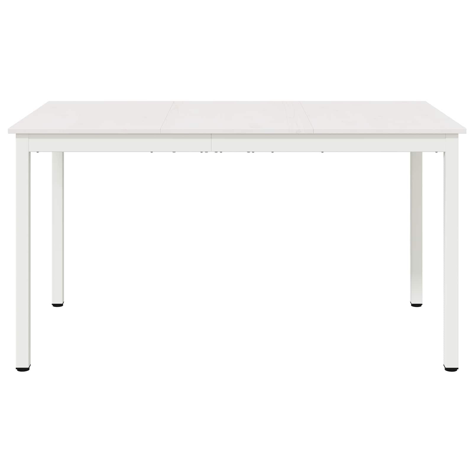 VidaXL Eettafel Wit 140 x 80 x 75 cm Massief grenenhout