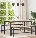 VidaXL Eettafel Naturel 140 x 80 x 75 cm Massief grenenhout