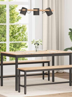 VidaXL Eettafel Naturel 140 x 80 x 75 cm Massief grenenhout