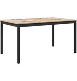 VidaXL Eettafel Naturel 140 x 80 x 75 cm Massief grenenhout