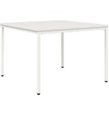 VidaXL Eettafel Wit 110 x 110 x 75 cm Massief grenenhout