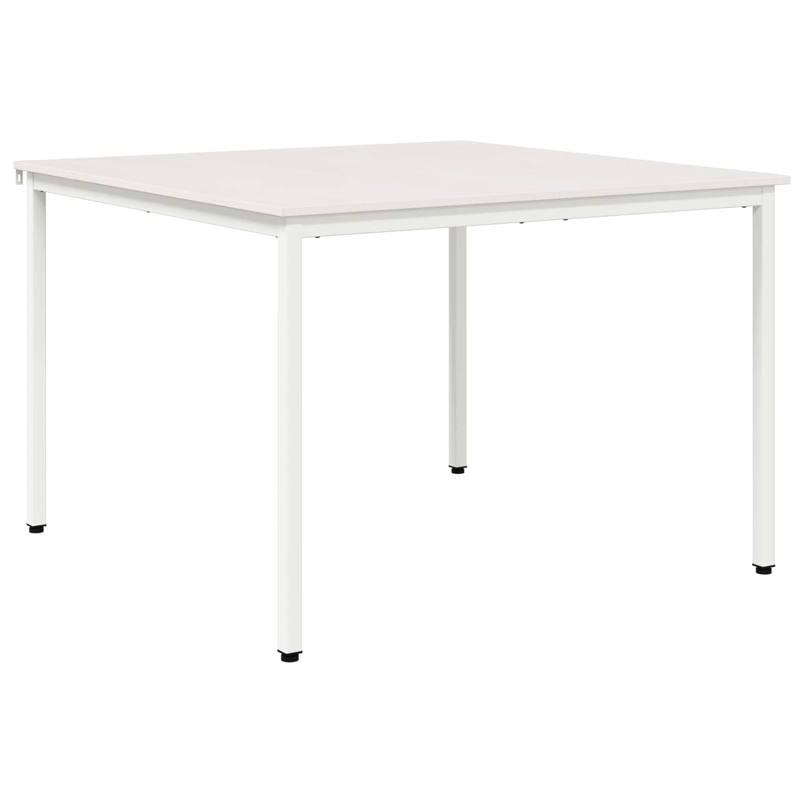 VidaXL Eettafel Wit 110 x 110 x 75 cm Massief grenenhout