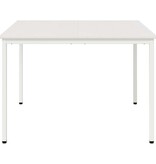 VidaXL Eettafel Wit 110 x 110 x 75 cm Massief grenenhout