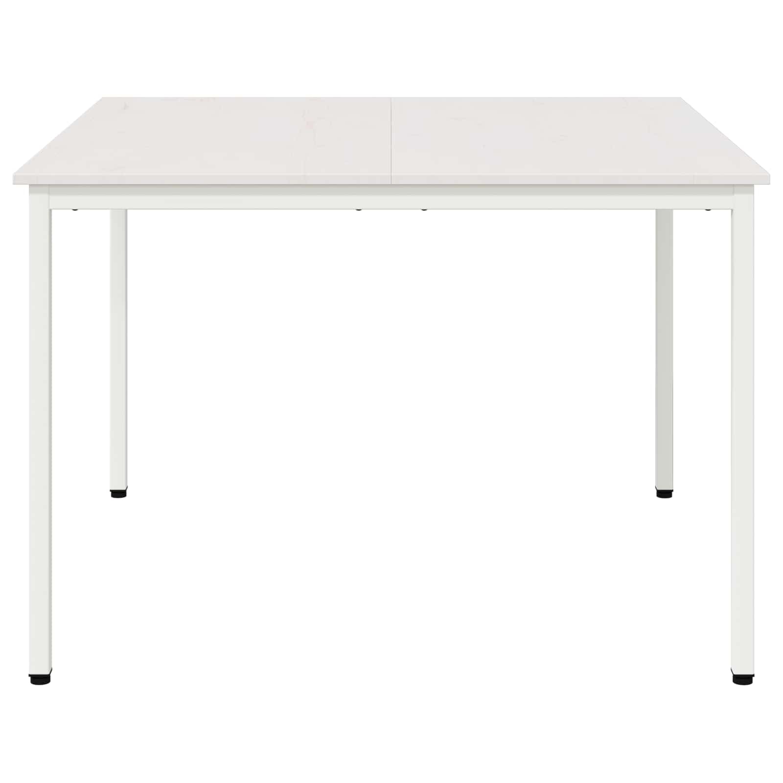 VidaXL Eettafel Wit 110 x 110 x 75 cm Massief grenenhout