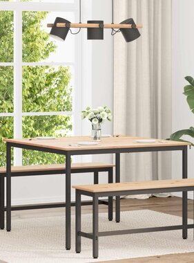 VidaXL Eettafel Naturel 110 x 110 x 75 cm Massief grenenhout