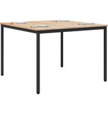 VidaXL Eettafel Naturel 110 x 110 x 75 cm Massief grenenhout