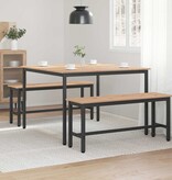 VidaXL Eettafel Naturel 110 x 110 x 75 cm Massief grenenhout