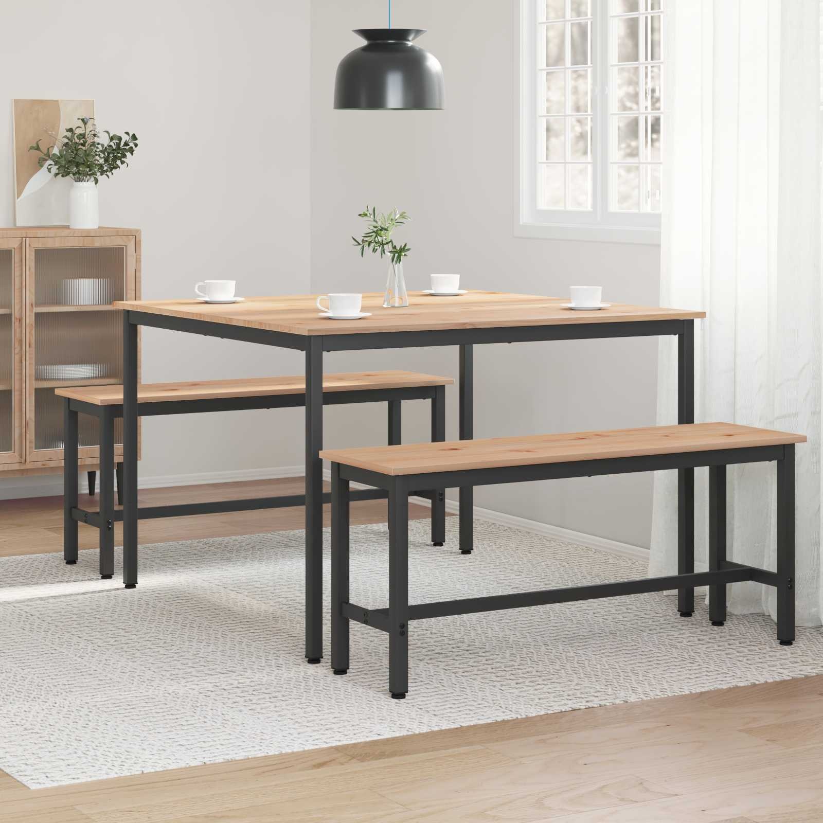 VidaXL Eettafel Naturel 110 x 110 x 75 cm Massief grenenhout