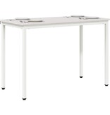 VidaXL Eettafel Wit 110 x 55 x 75 cm Massief grenenhout