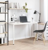 VidaXL Eettafel Wit 110 x 55 x 75 cm Massief grenenhout