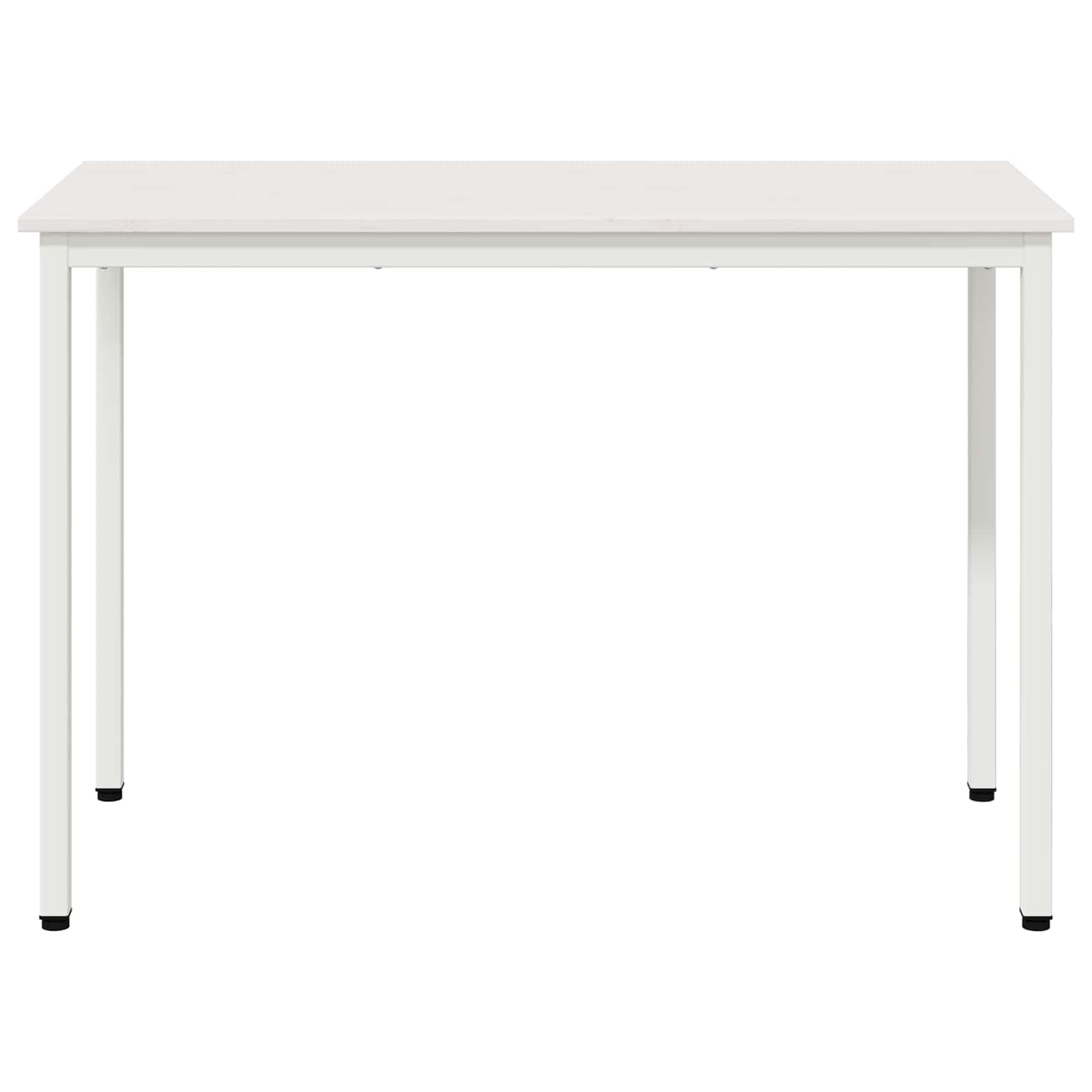 VidaXL Eettafel Wit 110 x 55 x 75 cm Massief grenenhout