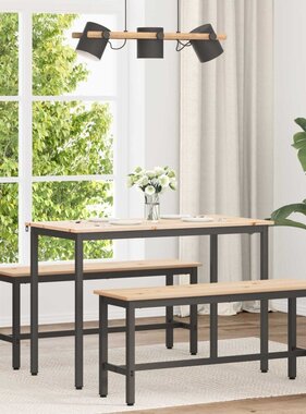 VidaXL Eettafel Naturel 110 x 55 x 75 cm Massief grenenhout
