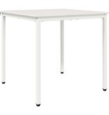 VidaXL Eettafel Wit 80 x 80 x 75 cm Massief grenenhout