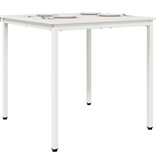 VidaXL Eettafel Wit 80 x 80 x 75 cm Massief grenenhout