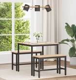 VidaXL Eettafel Naturel 80 x 80 x 75 cm Massief grenenhout