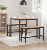 VidaXL Eettafel Naturel 80 x 80 x 75 cm Massief grenenhout