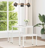 VidaXL Eettafel Wit 70 x 70 x 75 cm Massief grenenhout