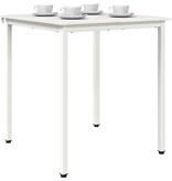 VidaXL Eettafel Wit 70 x 70 x 75 cm Massief grenenhout