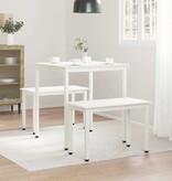 VidaXL Eettafel Wit 70 x 70 x 75 cm Massief grenenhout