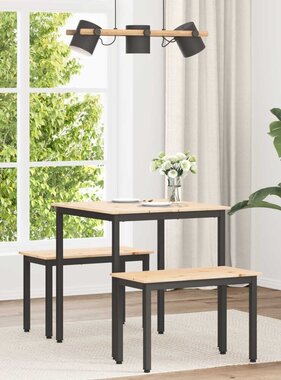 VidaXL Eettafel Naturel 70 x 70 x 75 cm Massief grenenhout