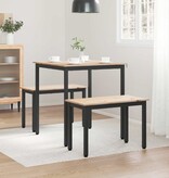 VidaXL Eettafel Naturel 70 x 70 x 75 cm Massief grenenhout