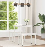 VidaXL Eettafel Wit 60 x 60 x 75 cm Massief grenenhout