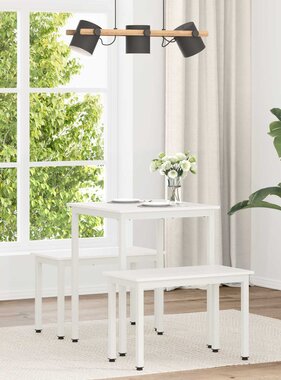 VidaXL Eettafel Wit 60 x 60 x 75 cm Massief grenenhout