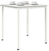 VidaXL Eettafel Wit 60 x 60 x 75 cm Massief grenenhout