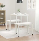 VidaXL Eettafel Wit 60 x 60 x 75 cm Massief grenenhout