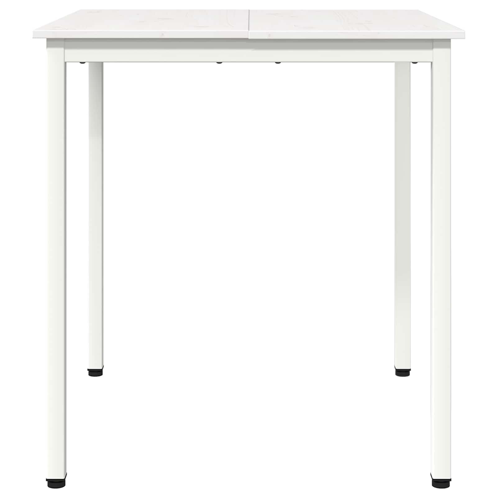 VidaXL Eettafel Wit 60 x 60 x 75 cm Massief grenenhout