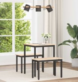 VidaXL Eettafel Naturel 60 x 60 x 75 cm Massief grenenhout