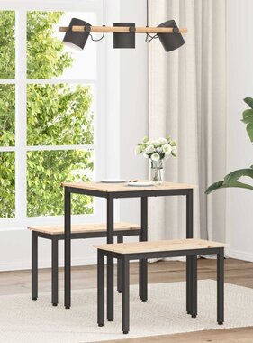 VidaXL Eettafel Naturel 60 x 60 x 75 cm Massief grenenhout