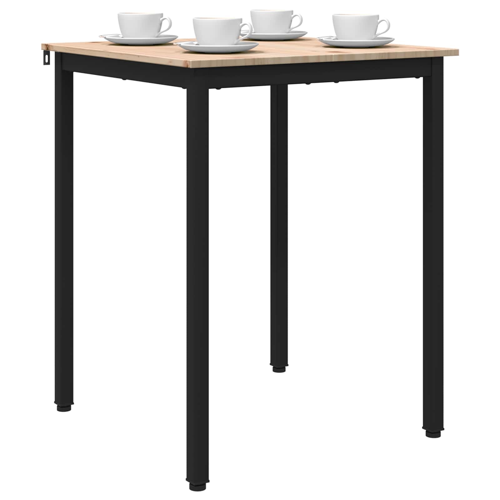 VidaXL Eettafel Naturel 60 x 60 x 75 cm Massief grenenhout