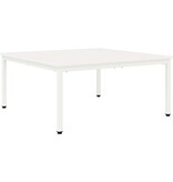 VidaXL Salontafel Wit 100 x 100 x 45 cm Massief grenenhout