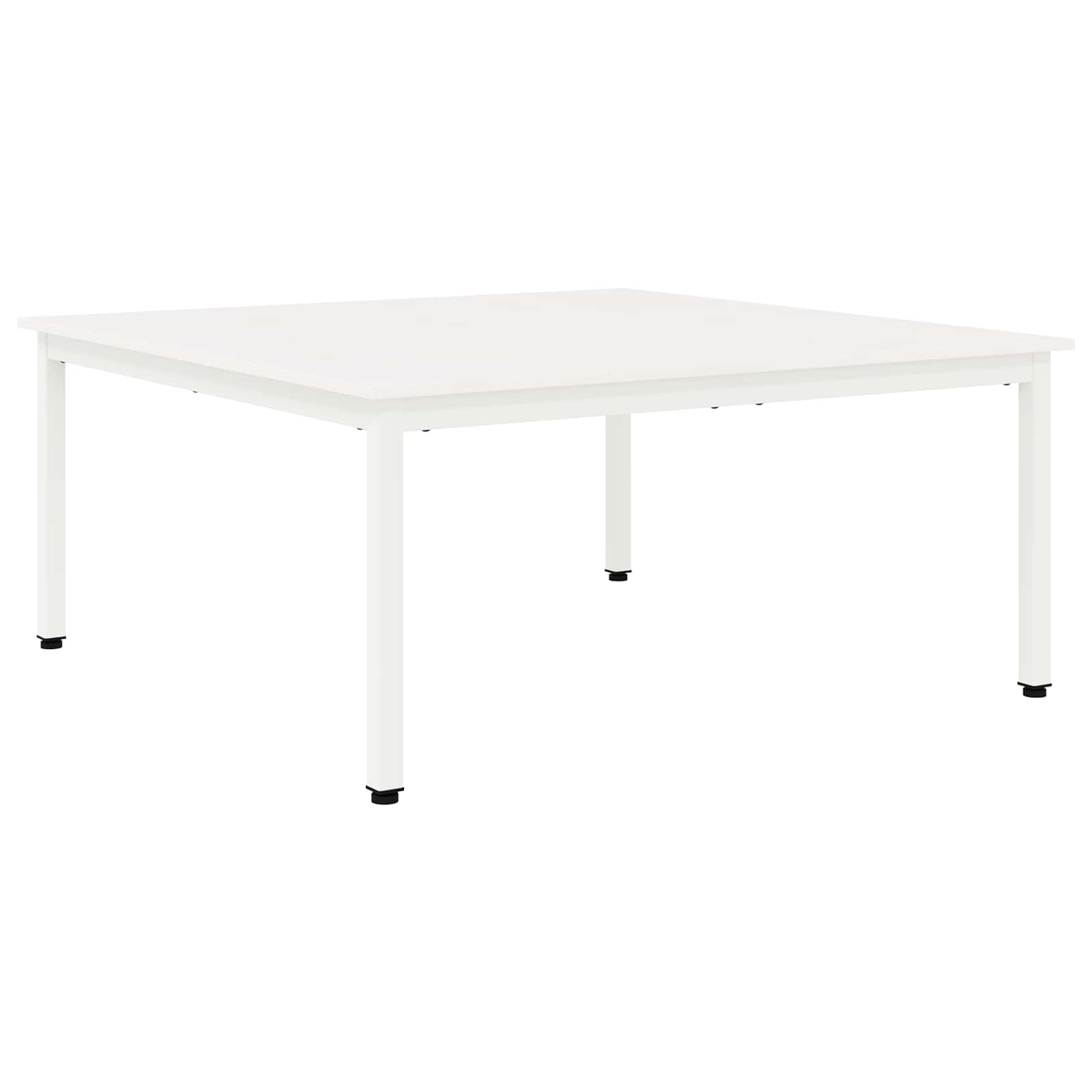 VidaXL Salontafel Wit 100 x 100 x 45 cm Massief grenenhout