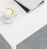 VidaXL Salontafel Wit 100 x 100 x 45 cm Massief grenenhout