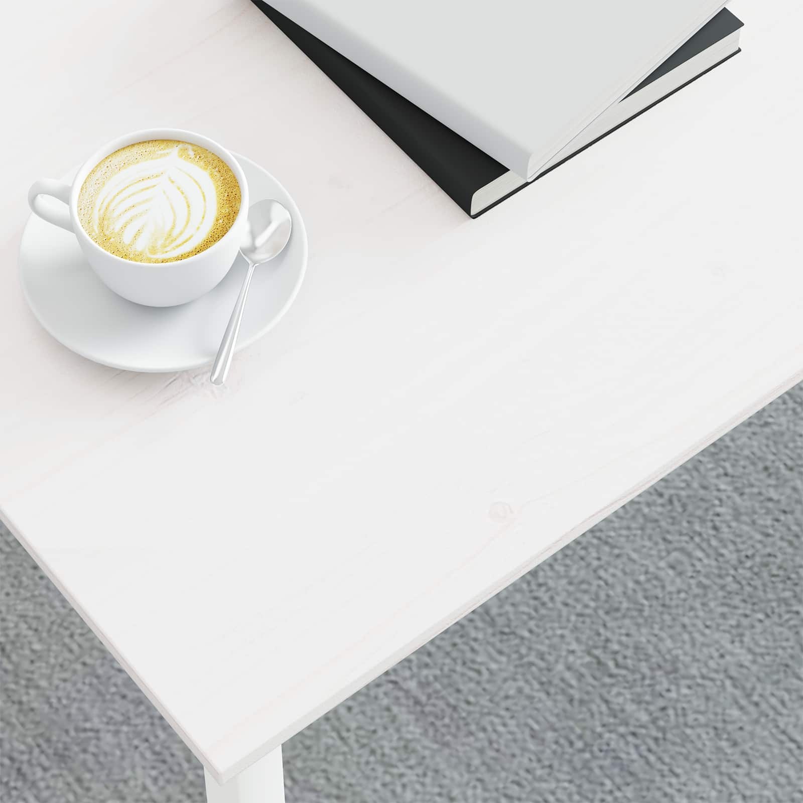 VidaXL Salontafel Wit 100 x 100 x 45 cm Massief grenenhout