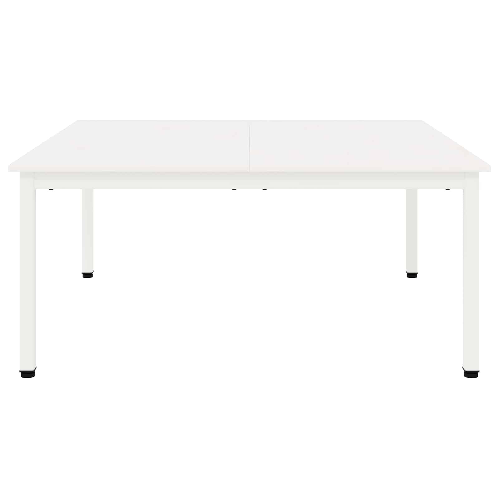 VidaXL Salontafel Wit 100 x 100 x 45 cm Massief grenenhout