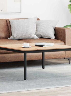 VidaXL Salontafel Naturel 100 x 100 x 45 cm Massief grenenhout