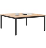 VidaXL Salontafel Naturel 100 x 100 x 45 cm Massief grenenhout