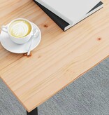 VidaXL Salontafel Naturel 100 x 100 x 45 cm Massief grenenhout